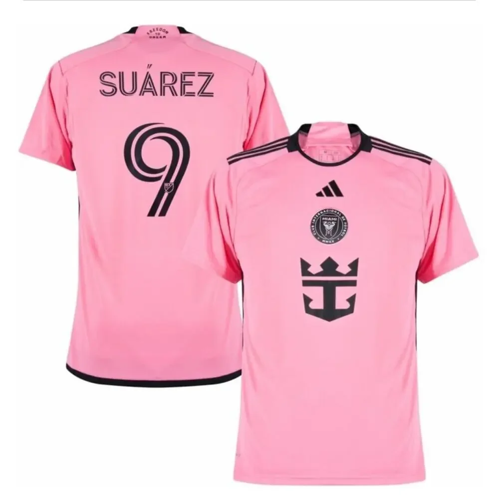 Adidas Inter Miami Home 9 Suárez Jersey MSRP $115 NWT Youth Size M 11-12Y - Picture 1 of 4